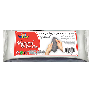 Kangaroo Natural Air Hardening Clay Grey 500g